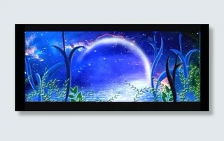 花草湖水星光视频素材