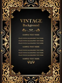 金色欧式花纹 边框图片