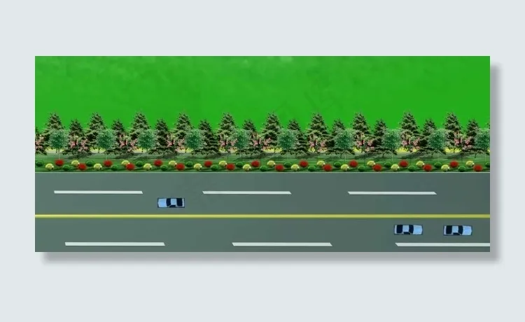 道路绿化设计psd模版下载