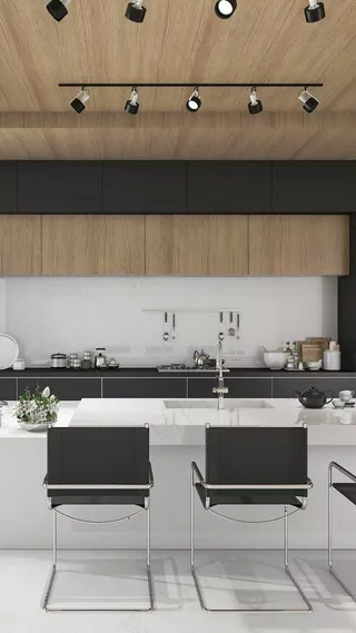 简约时尚的厨房高清摄影图片