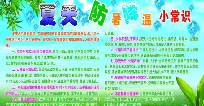 夏天防暑降温小常识图片