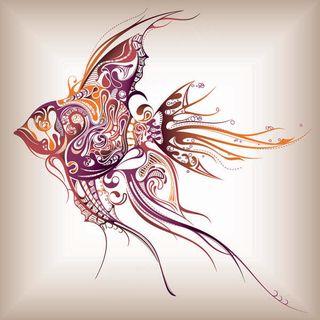 微妙的海洋生活模式向量的精细图案的...