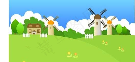 韩国春天风景矢量图16ai矢量模版下载