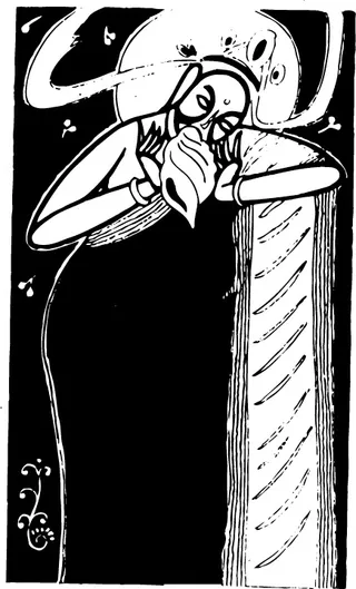 中国敦煌吹奏海螺人物图