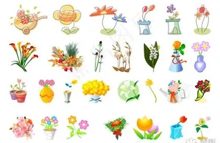 各种植物花卉矢量图2