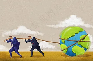 拉地球的职业男性