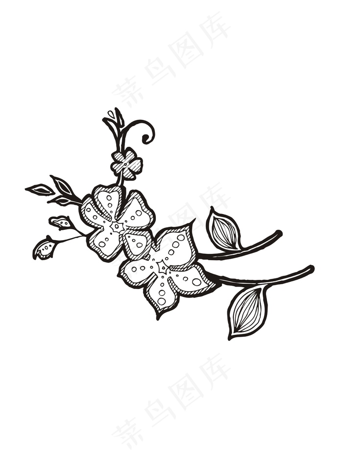 植物花卉简笔插画