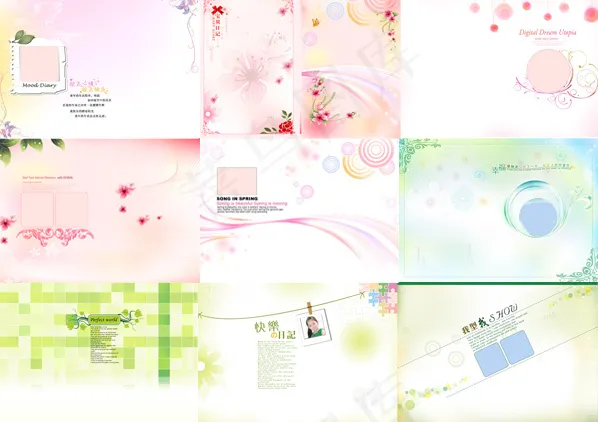 清新儿童相册模板PSD分层素材(4100X2950(DPI:254))psd模版下载