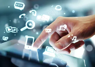 创意科技手指触屏图片