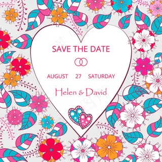 婚礼邀请函背景模板下载