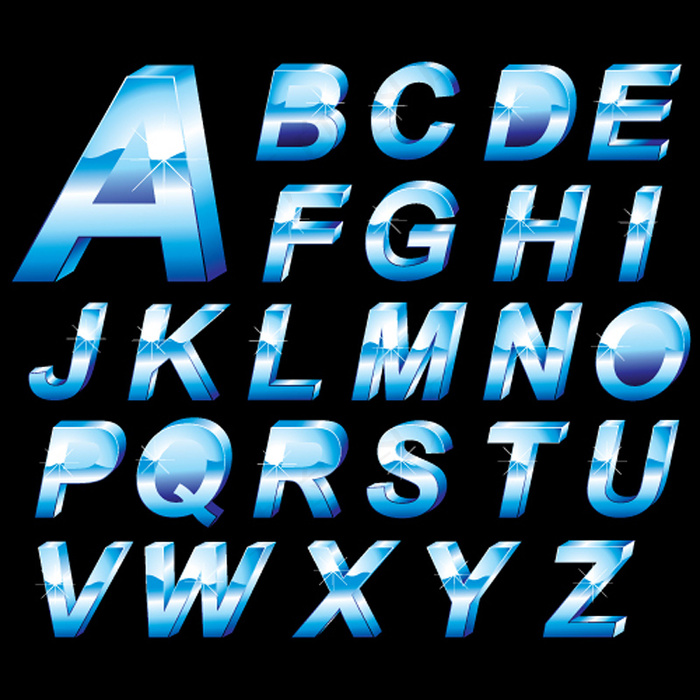 向量三维字母设计10系列矢量素材