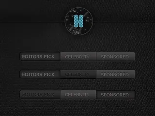 超酷皮革网页素材PSD分层素