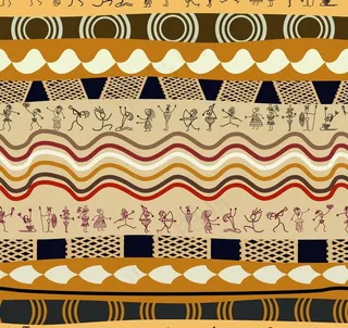 非洲无缝花纹图案图片