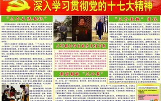 涂装车间深入学习十七大宣传栏图片