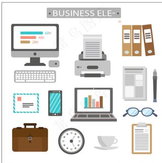 手绘商业信息图表图片