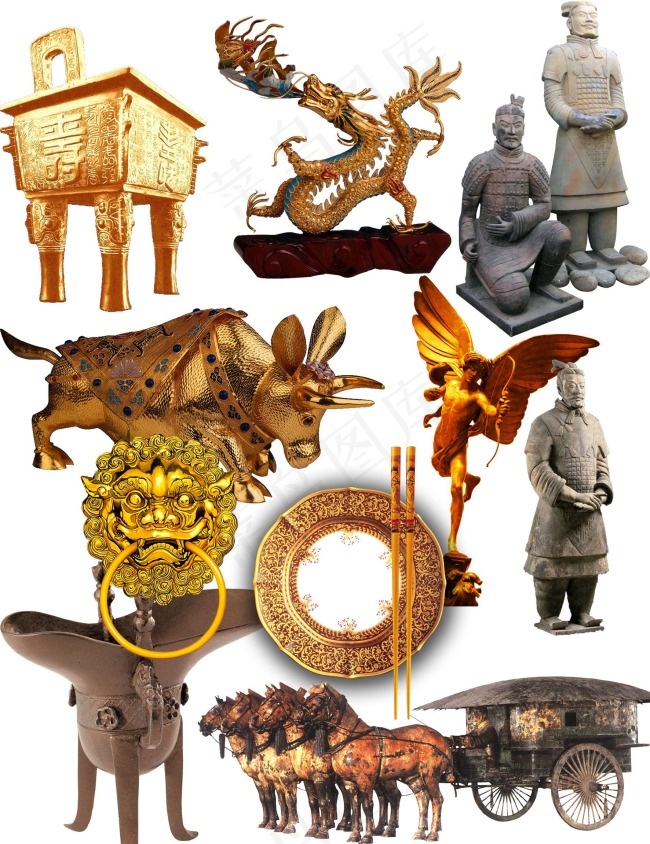 传统元素兵马佣