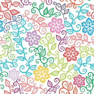 花无休止的花卉图案的无缝模式的无缝...