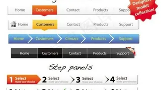 精致网页导航条矢量素材