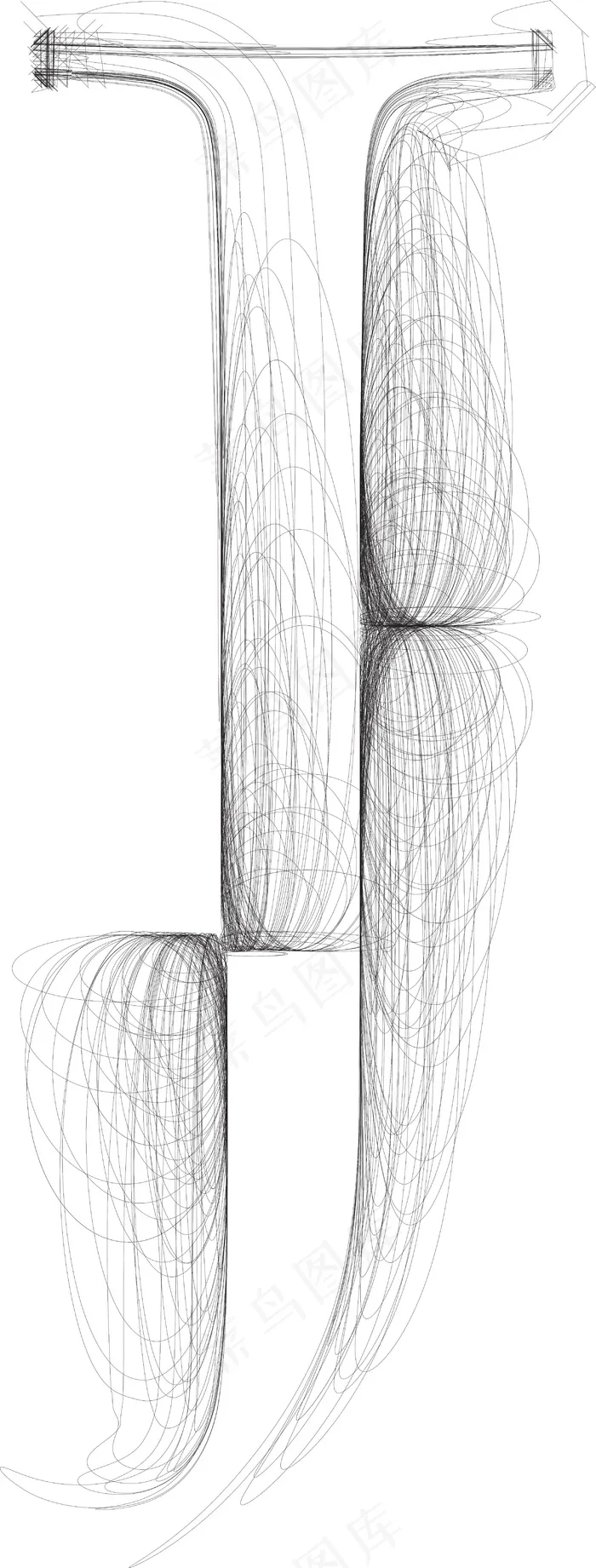 手绘字体的字母J矢量插画eps,ai矢量模版下载