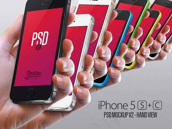 iPhone5s5c模型PSD素材psd模版下载