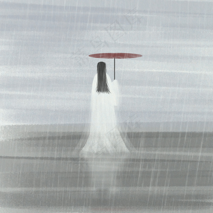 古风雨天背景