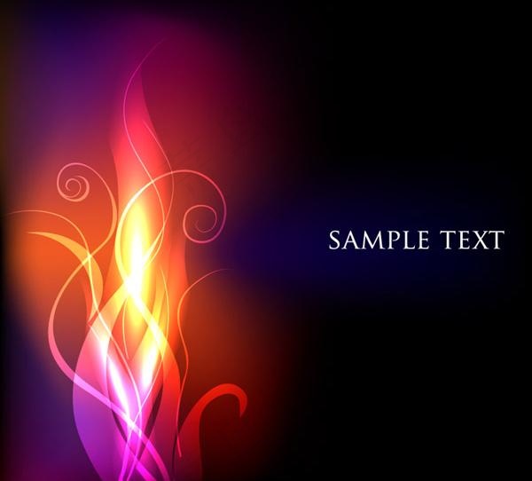 炫彩花纹背景矢量素材