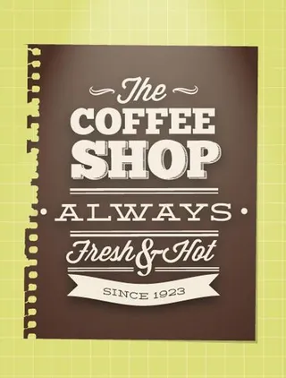 咖啡海报背景矢量素材图片