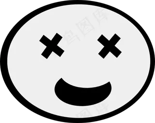 滑稽的脸夹艺术