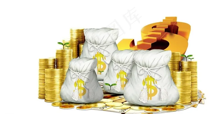 钱币 钱袋图片(5000X3000(DPI:300))psd模版下载