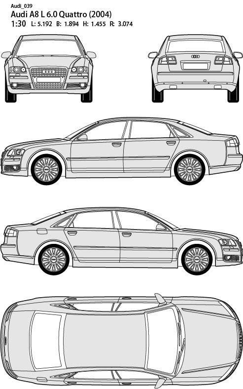 Audi 汽车矢量素材合辑eps,ai矢量模版下载