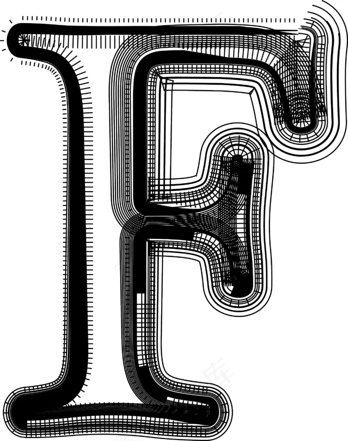 字体说明字母Feps,ai矢量模版下载