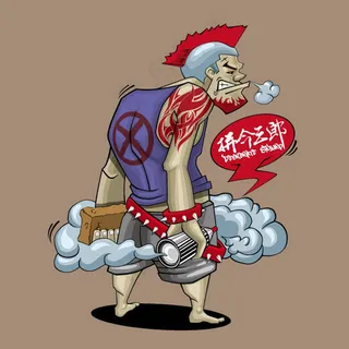 位图 插画 水浒传 石秀 色彩 免...