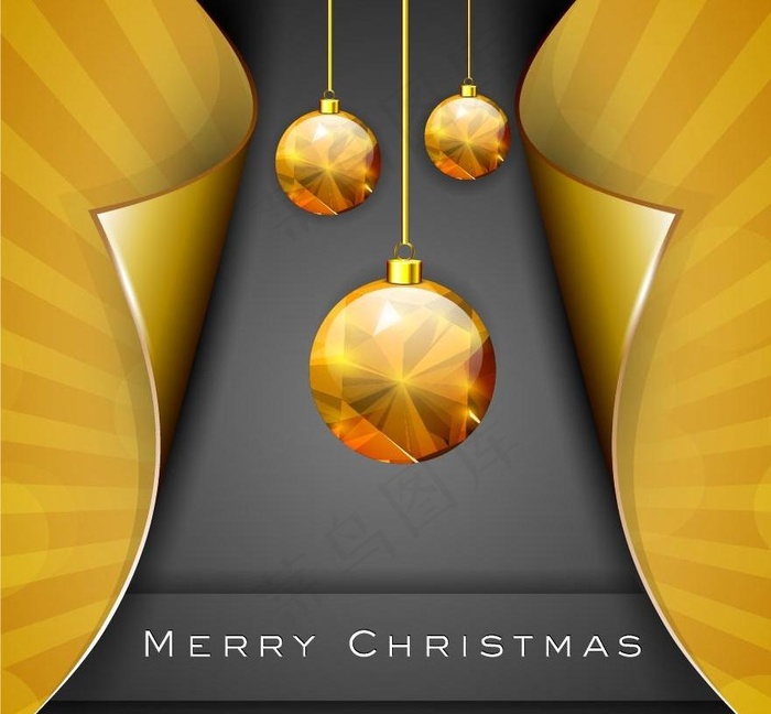 圣诞节吊球背景图片