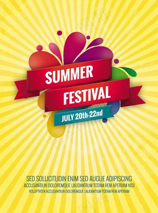 夏日促销海报模板设计