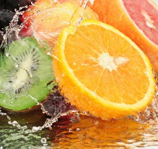 动感水花水滴柠檬图片