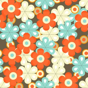 美丽绽放的花卉无缝模式背景花图ai矢量模版下载