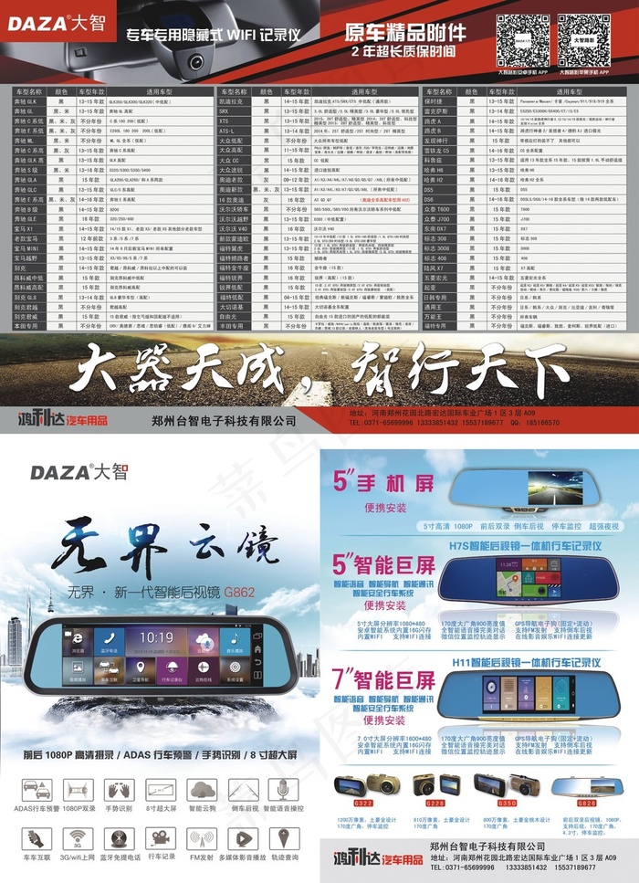 行车记录仪汽车用品云镜(210X297)cdr矢量模版下载