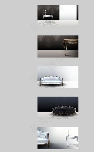 欧式古典家具矢量素材2