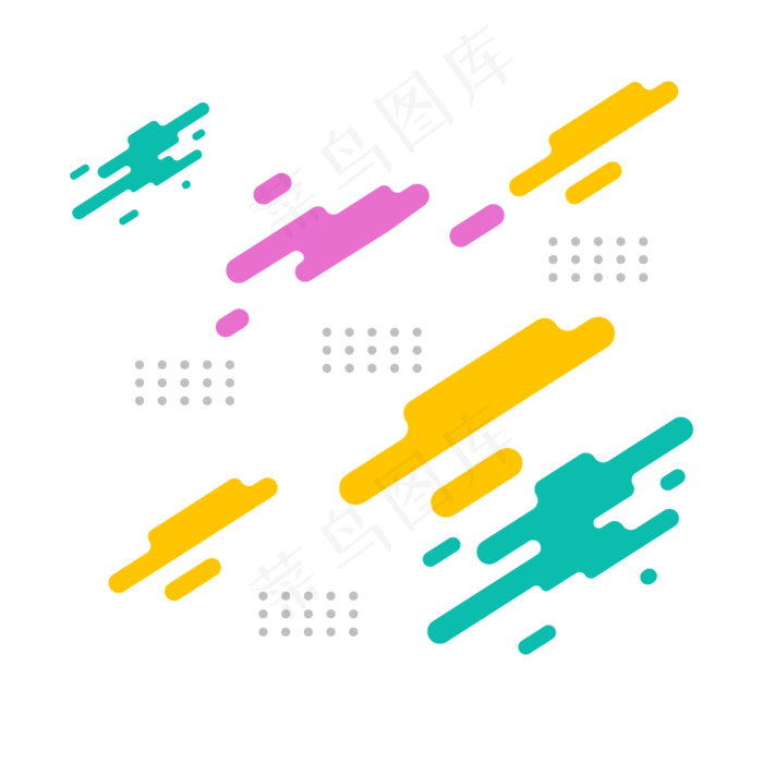 流线科技孟菲斯装饰图案PNG,免抠元素