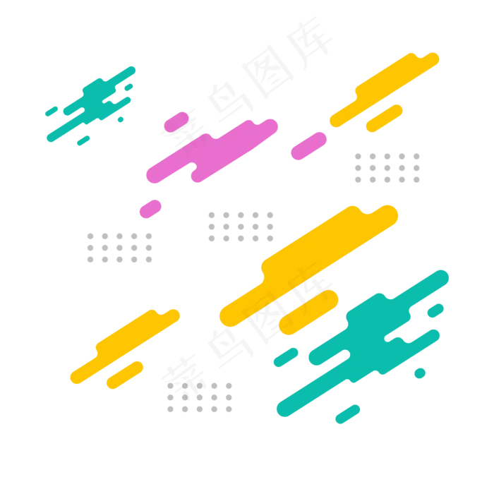 流线科技孟菲斯装饰图案PNG,免抠元素(2958*2958px 300 dpi )eps,ai矢量模版下载