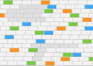 精彩的砖墙 矢量背景