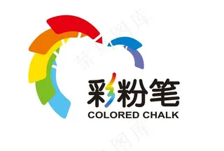 彩粉笔标志-源文件