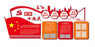 聚焦十九大精神文化墙