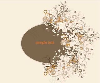 矢量素材时尚线条花朵背景