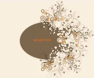 矢量素材时尚线条花朵背景