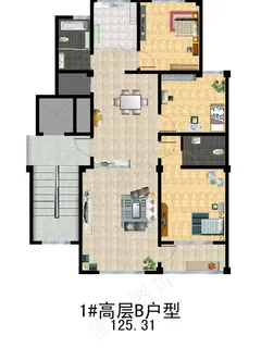 彩色户型图图片