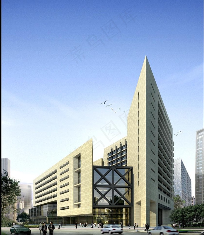 建筑效果图图片(3691X4510(DPI:72))psd模版下载