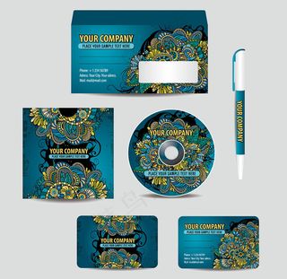 花纹古典图案VI设计矢量素材