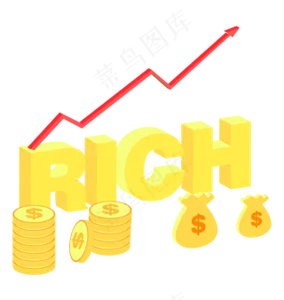 财富箭头和金钱金币财富箭头和金钱金币