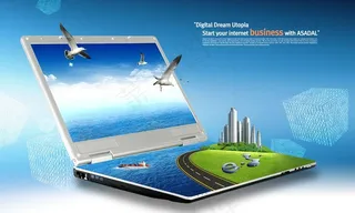 创意电脑网络信息商务图片